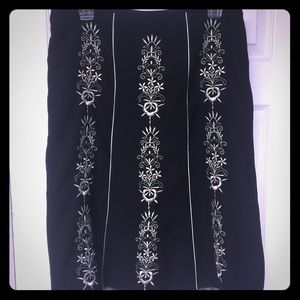 Ann Taylor Loft Embroidered Skirt